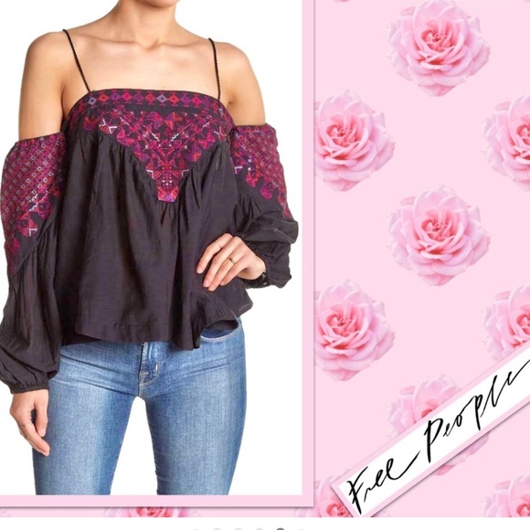 Free People Vacay Vibin Cold Shoulder Top - Picture 3 of 7